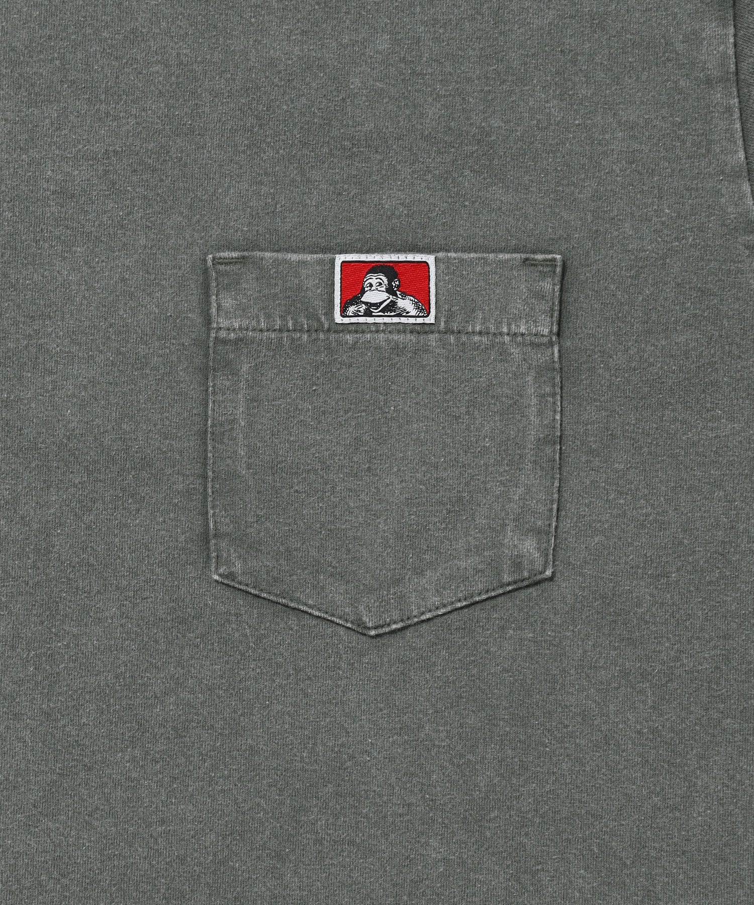 VNTG POCKET TEE / Tシャツ 半袖 クルーネック 加工 ワンポイント ユニセックス ポケット グリーン