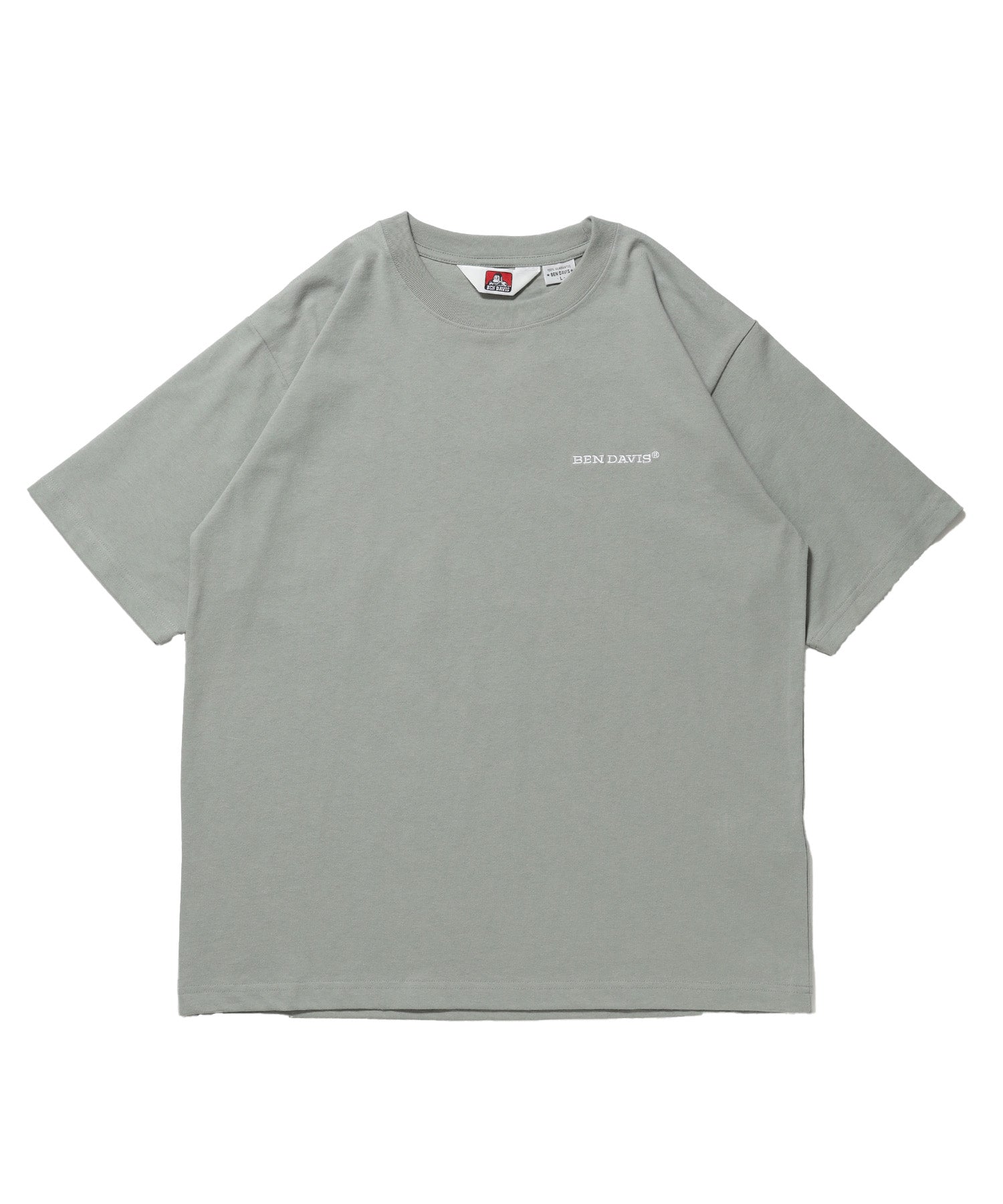 LABELS TEE / Tシャツ 半袖 クルーネック 刺繍 ワンポイント プリント ユニセックス オーバーサイズ グリーン