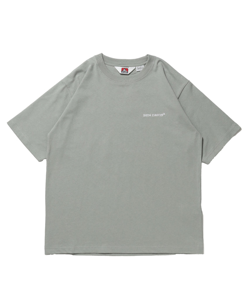 LABELS TEE / Tシャツ 半袖 クルーネック 刺繍 ワンポイント プリント ユニセックス オーバーサイズ グリーン