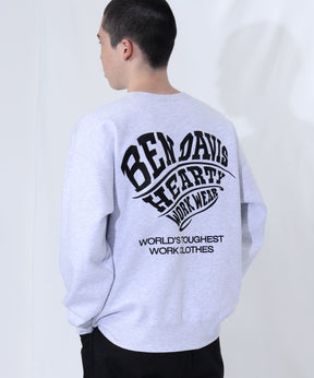 HEARTY EMB CREW / クルーネック スウェット 刺繍 ロゴ 裏起毛 ユニセックス