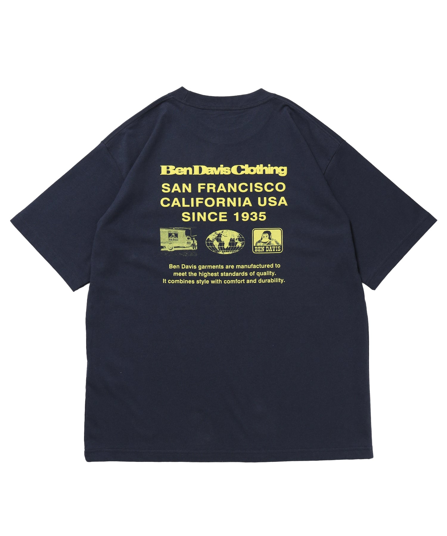 COLOR LOGO TEE / Tシャツ 半袖 クルーネック プリント ワンポイント ユニセックス オーバーサイズ ネイビー