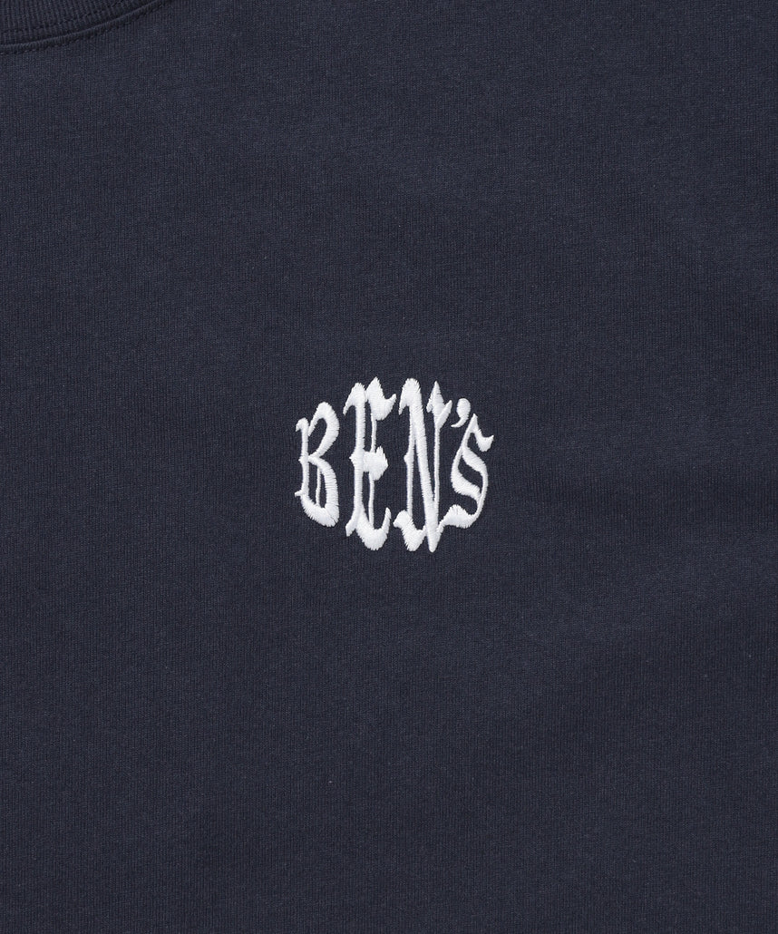 OLD CIRCLE TEE / Tシャツ 半袖 クルーネック 刺繍 ワンポイント ユニセックス オーバーサイズ ネイビー
