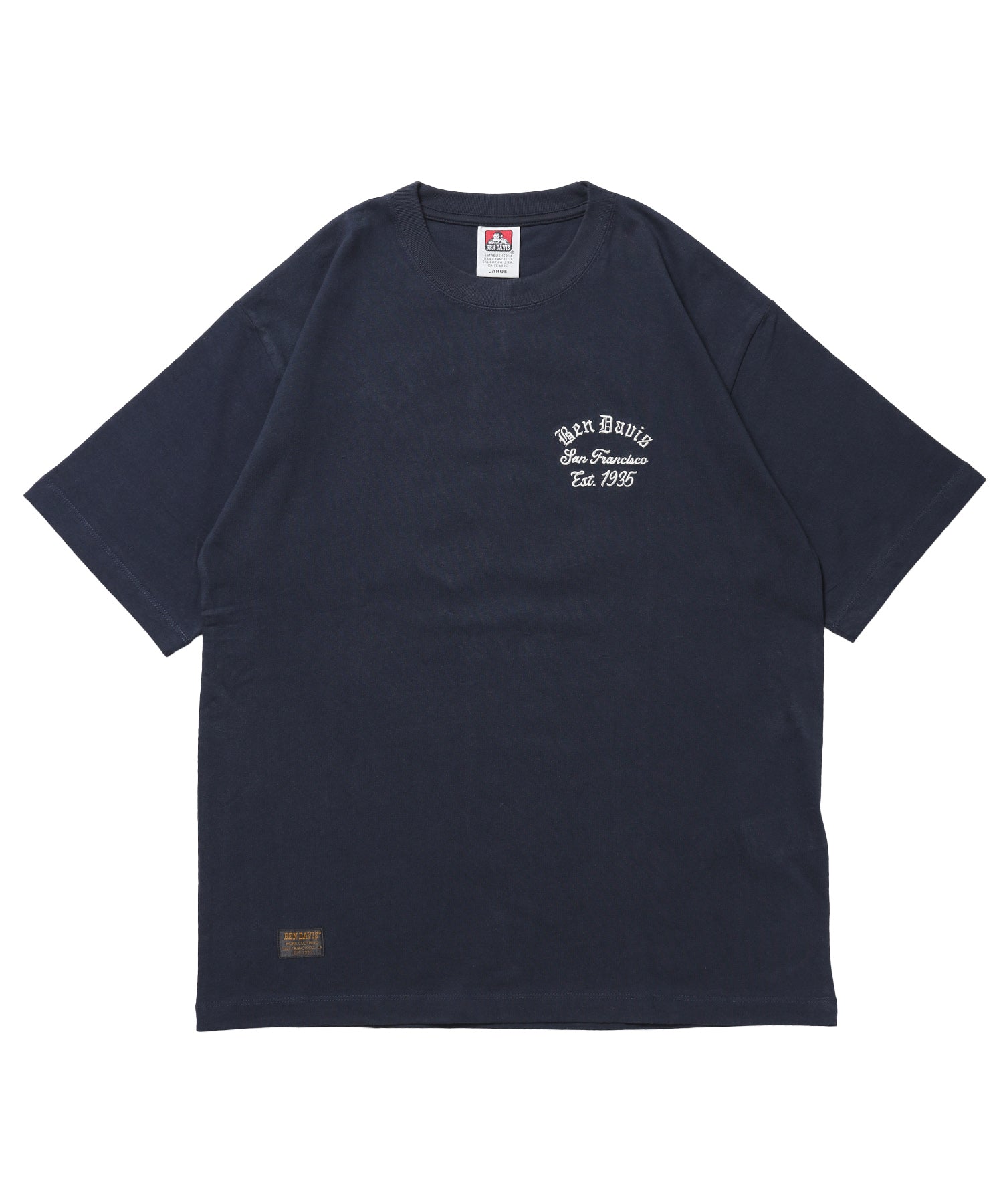 LOWRIDE EMB TEE / 半袖 クルーネック 刺繍 ワンポイント ユニセックス 定番 オールシーズン ネイビー