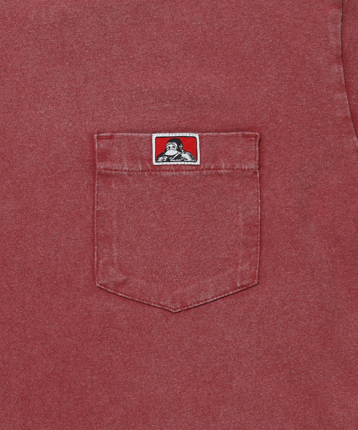 VNTG POCKET TEE / Tシャツ 半袖 クルーネック 加工 ワンポイント ユニセックス ポケット レッド