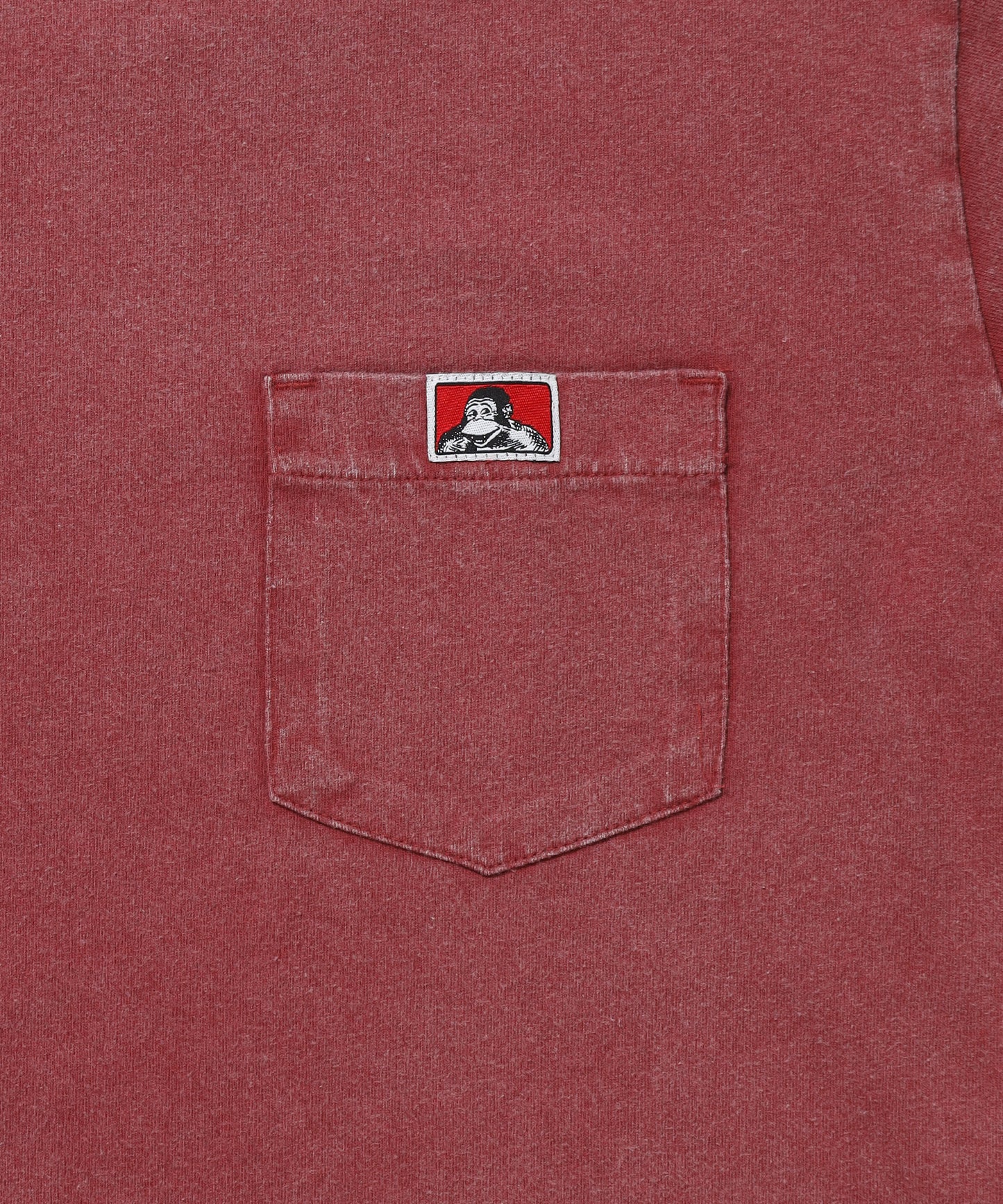 VNTG POCKET TEE / Tシャツ 半袖 クルーネック 加工 ワンポイント ユニセックス ポケット レッド