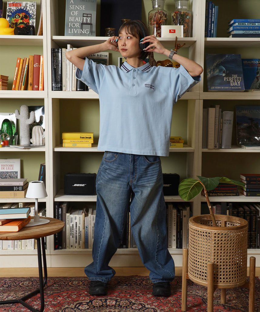 モデル:H163 Size:M ライトブルー