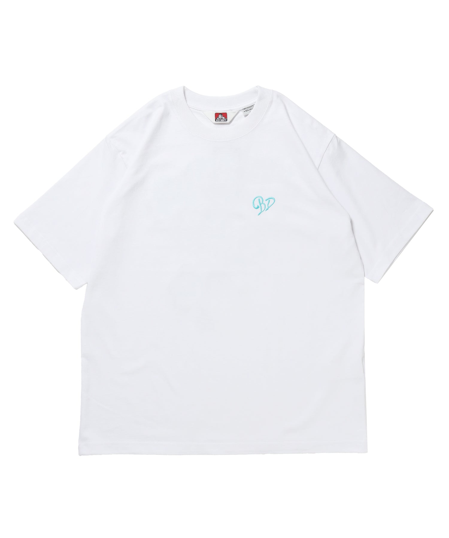 SCRIPT HEART TEE / Tシャツ 半袖 クルーネック 刺繍 ワンポイント ユニセックス オーバーサイズ ホワイト