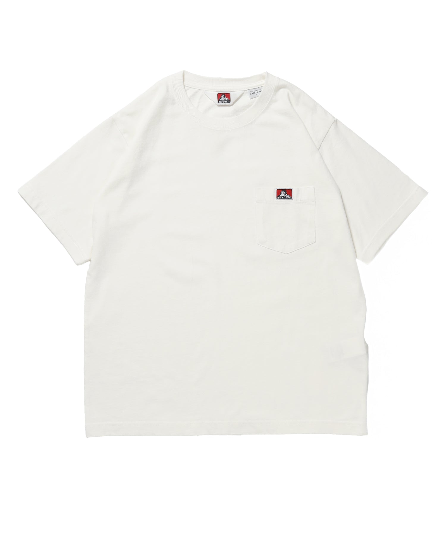 VNTG POCKET TEE / Tシャツ 半袖 クルーネック 加工 ワンポイント ユニセックス ポケット オフホワイト