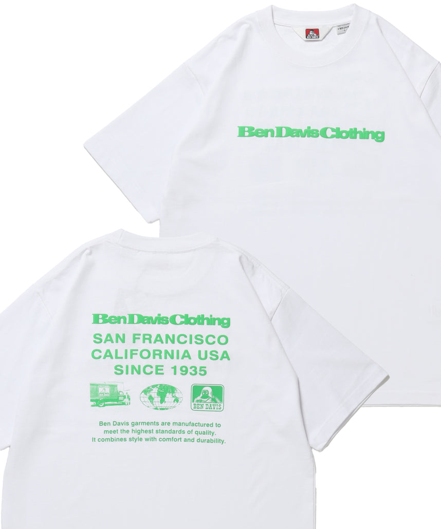 COLOR LOGO TEE / Tシャツ 半袖 クルーネック プリント ワンポイント ユニセックス オーバーサイズ ホワイト
