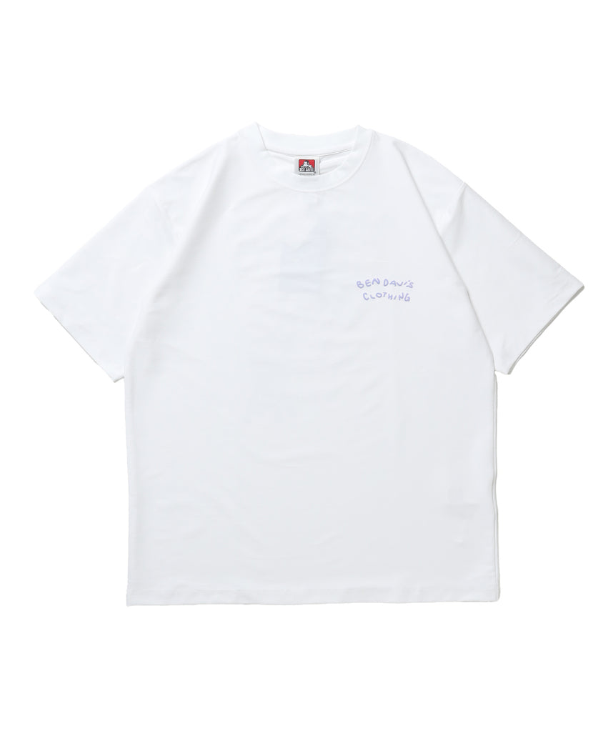 COOLER FLOWER TEE /半袖 接触冷感 オーバーサイズ クルーネック プリント ユニセックス ドロップショルダー ホワイト