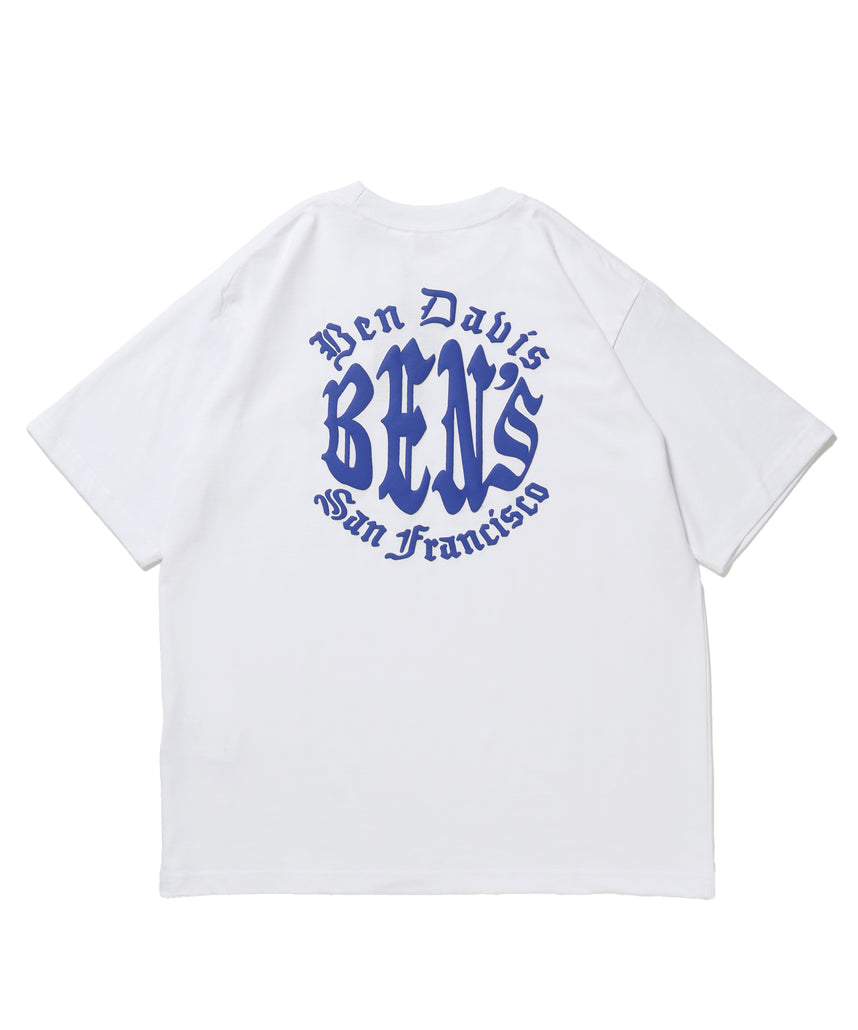 OLD CIRCLE TEE / Tシャツ 半袖 クルーネック 刺繍 ワンポイント ユニセックス オーバーサイズ ホワイト