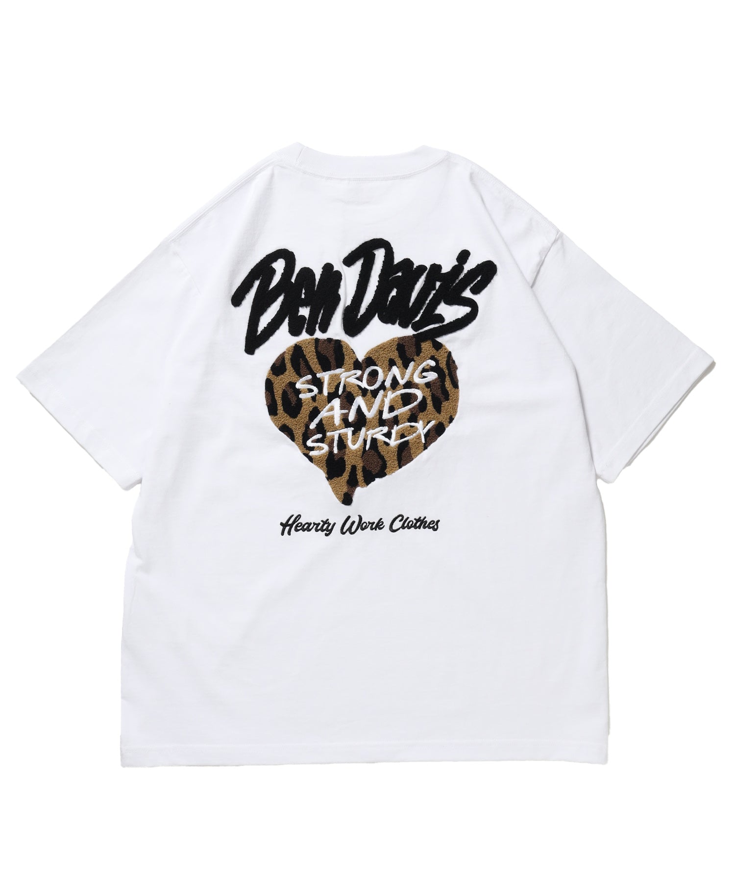 HEART CHENILLE 2 TEE / Tシャツ 半袖 クルーネック 刺繍 ワンポイント ユニセックス オーバーサイズ ホワイト