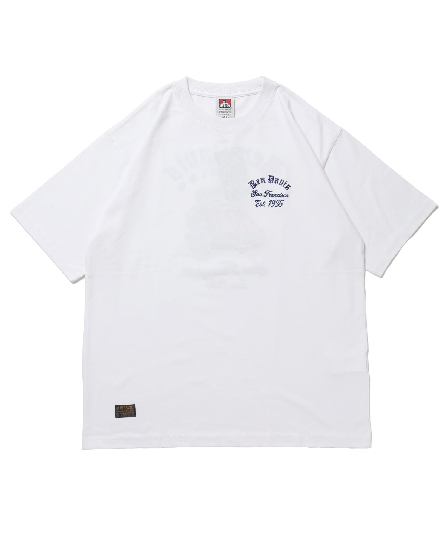 LOWRIDE EMB TEE / 半袖 クルーネック 刺繍 ワンポイント ユニセックス 定番 オールシーズン ホワイト
