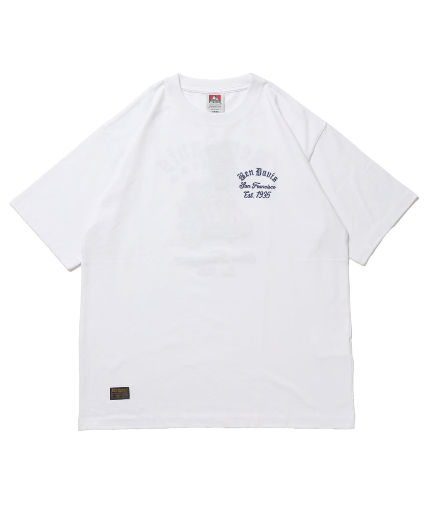 LOWRIDE EMB TEE / 半袖 クルーネック 刺繍 ワンポイント ユニセックス 定番 オールシーズン ホワイト