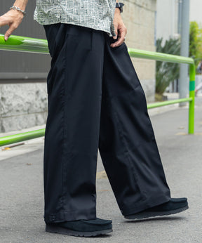 TR LOOSE DESIGN PANTS / TR 2タック ルーズデザイン スラックス ブラック