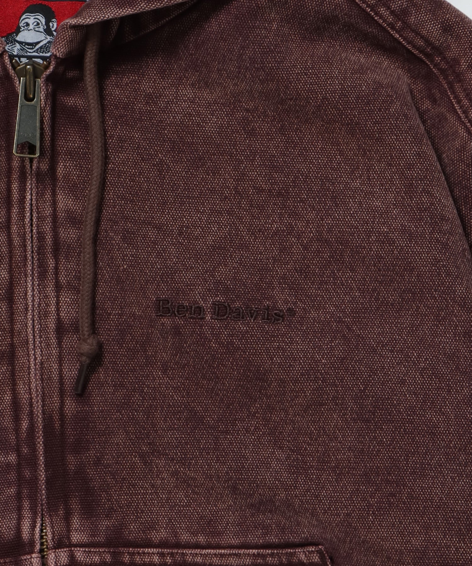 WORKERS PARKA / ジップパーカー フーディ 中綿 キルト ワークジャケット ダブルジップ ブラウン