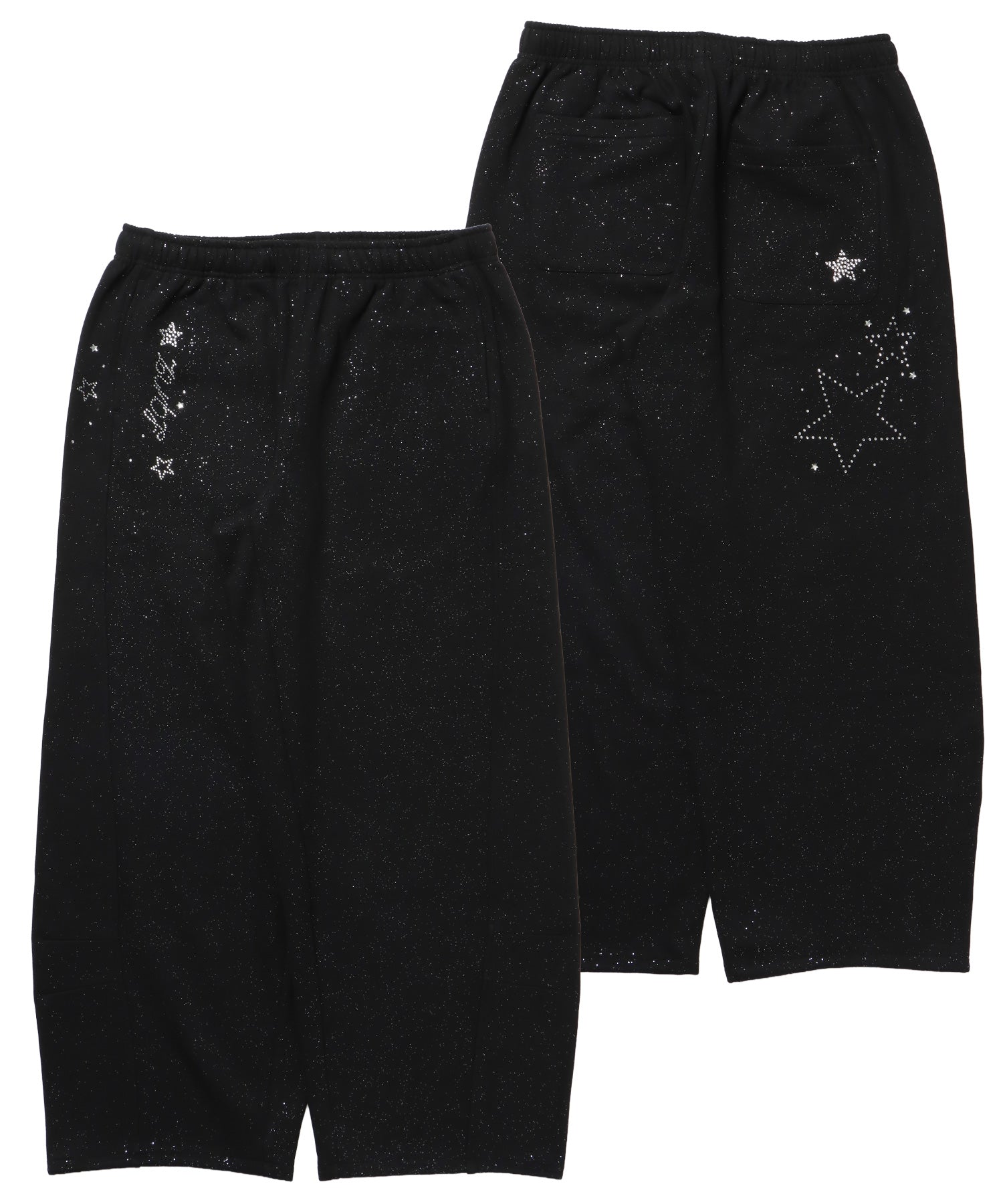※WEB限定 / レディースグリッタースウェットパンツ / sqnz glitter sweat pants ブラック