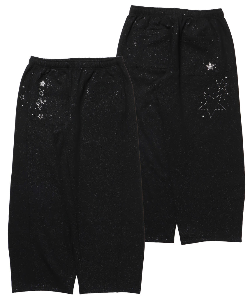 ※WEB限定 / レディースグリッタースウェットパンツ / sqnz glitter sweat pants ブラック