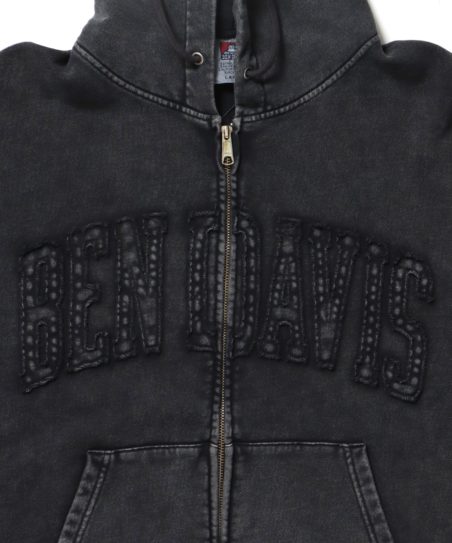 DEPARTMENT FADED ZIP HOODIE / ジップパーカー ワイドシルエット フーディ 裏毛 フェード ≪SET UP着用可能≫ ブラック