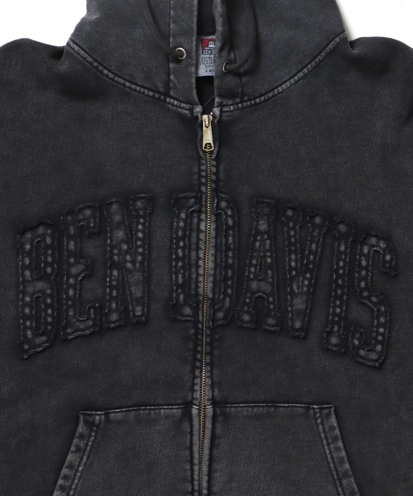 DEPARTMENT FADED ZIP HOODIE / ジップパーカー ワイドシルエット フーディ 裏毛 フェード ≪SET UP着用可能≫ ブラック