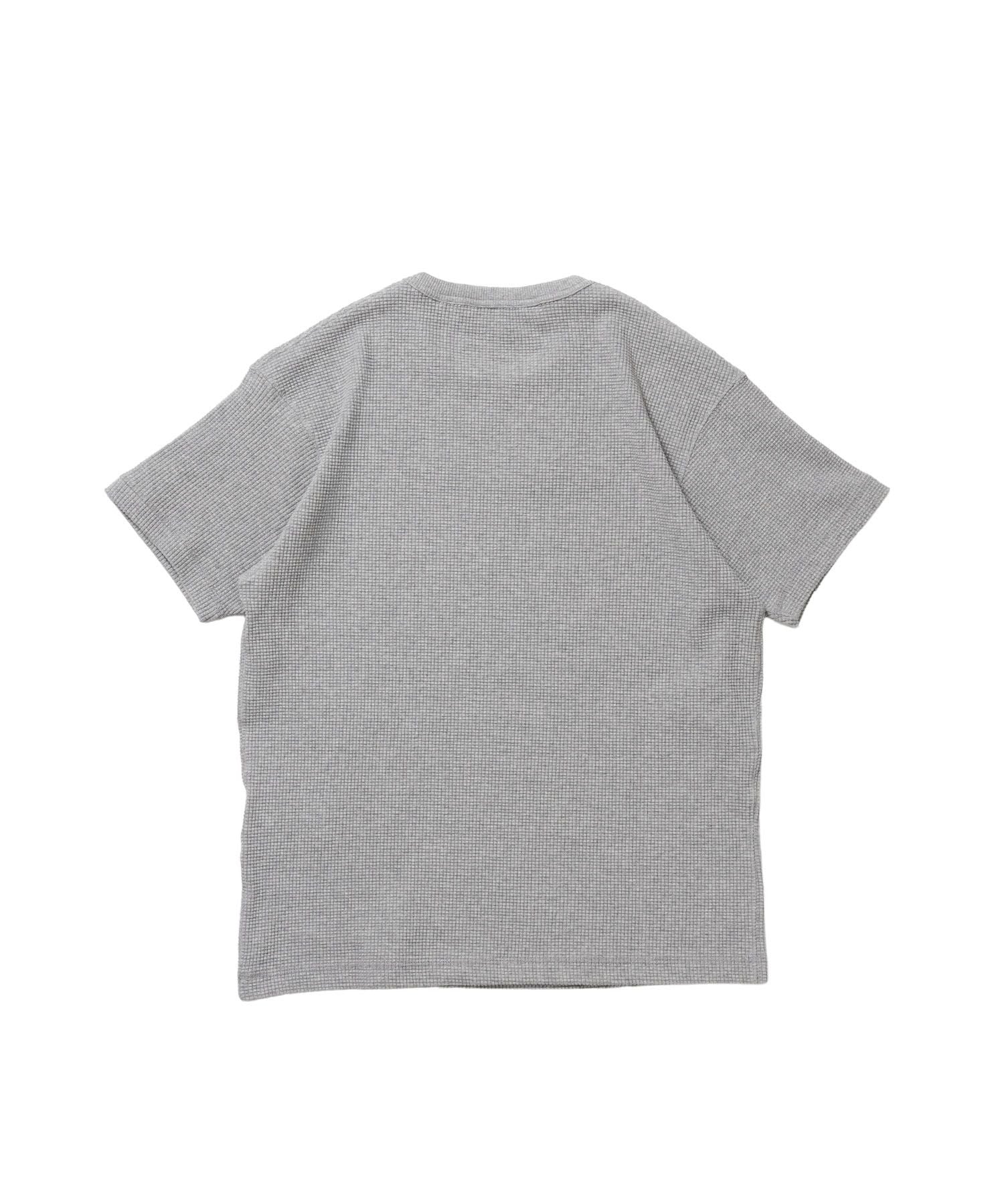 WAFFLE S/S CREW / クルーネック ワッフル オーバーサイズ 半袖 レイヤード ライトグレー