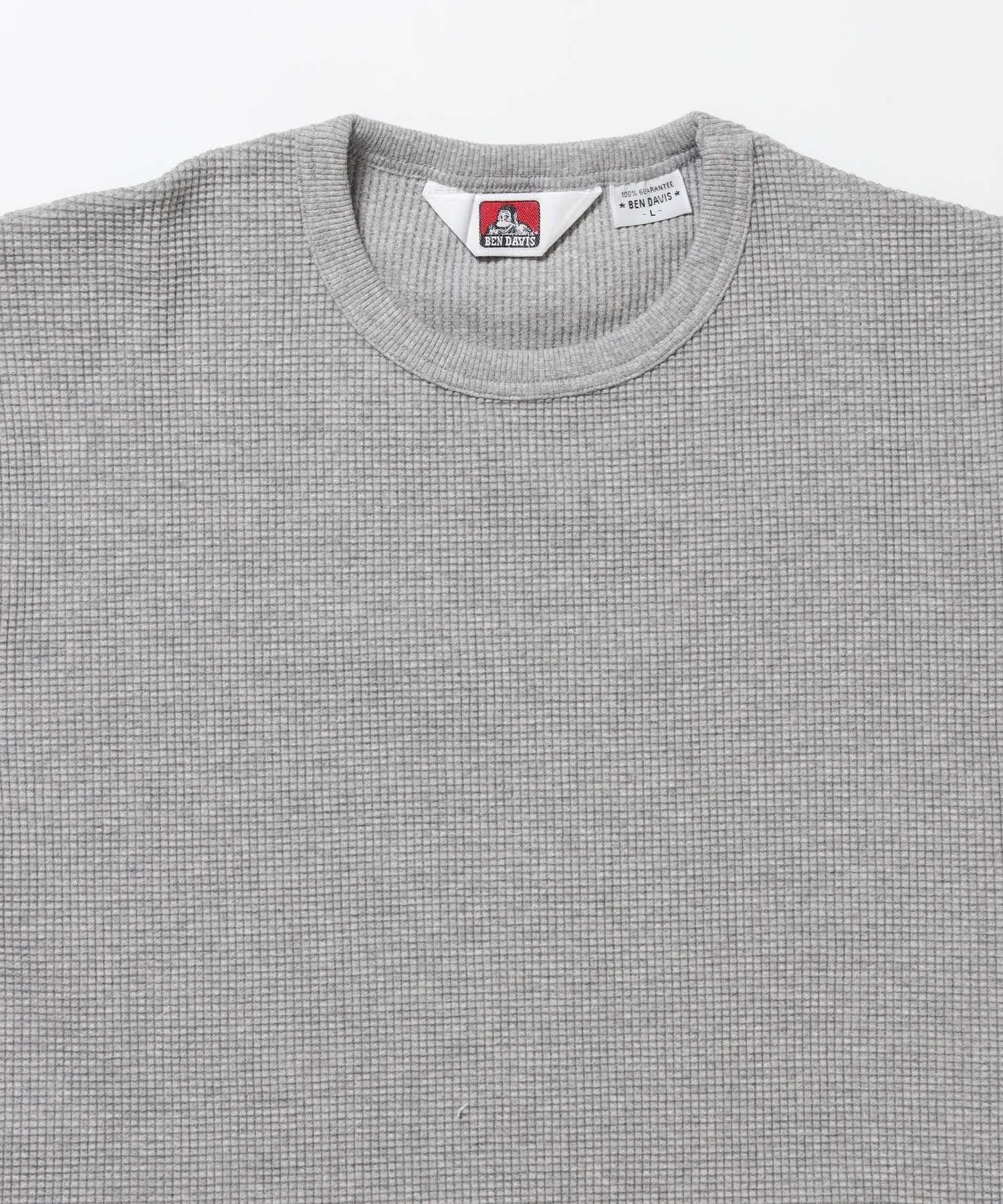WAFFLE S/S CREW / クルーネック ワッフル オーバーサイズ 半袖 レイヤード ライトグレー