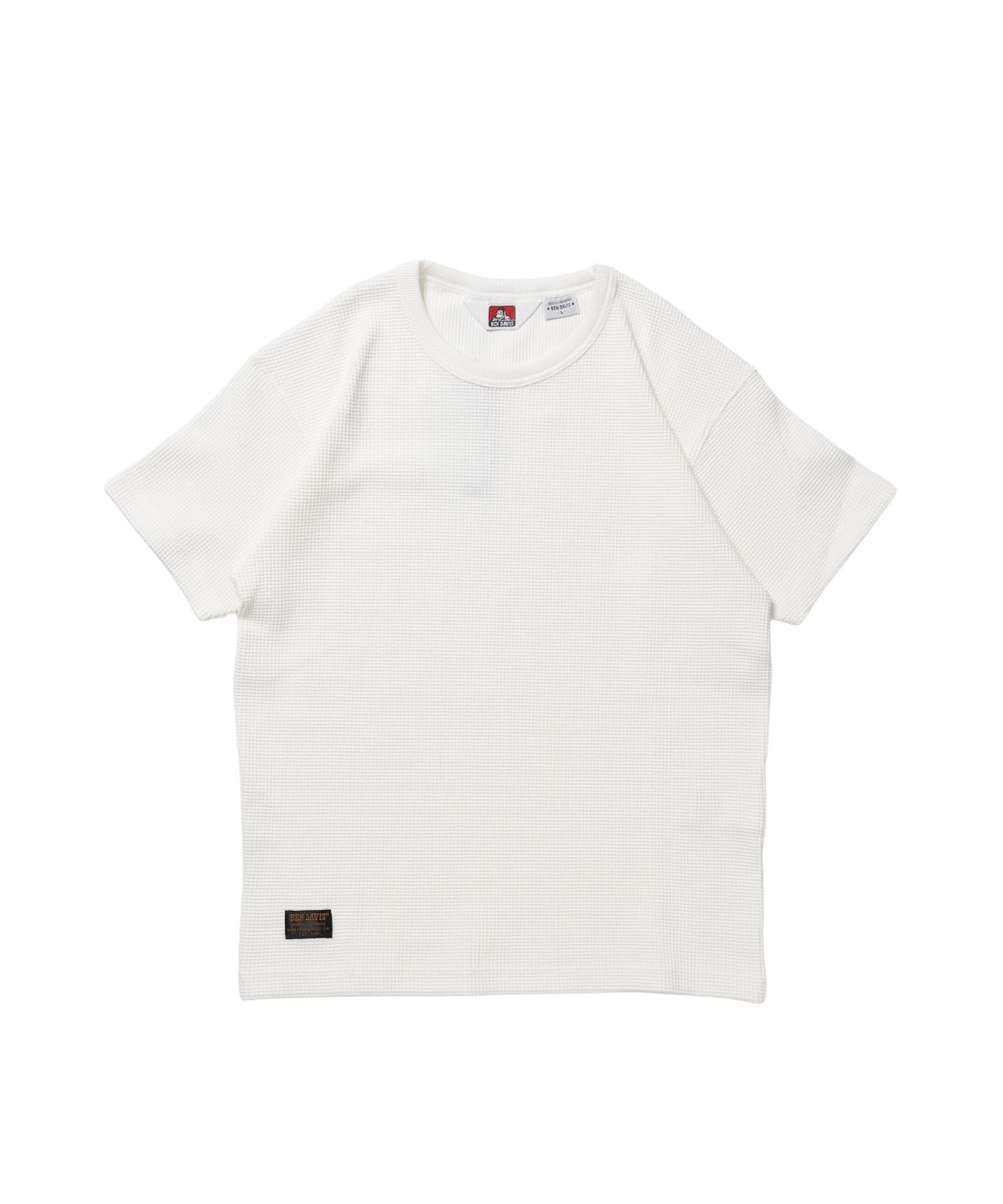 【BEN DAVIS(ベンデイビス)】WAFFLE S/S CREW / クルーネック ワッフル オーバーサイズ 半袖 レイヤード ホワイト