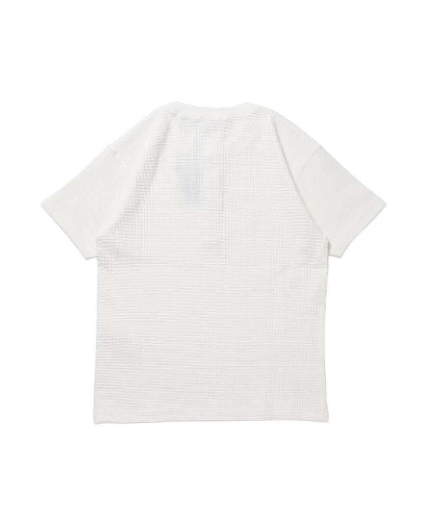 WAFFLE S/S HENLEY / クルーネック ワッフル オーバーサイズ 半袖 レイヤード ホワイト