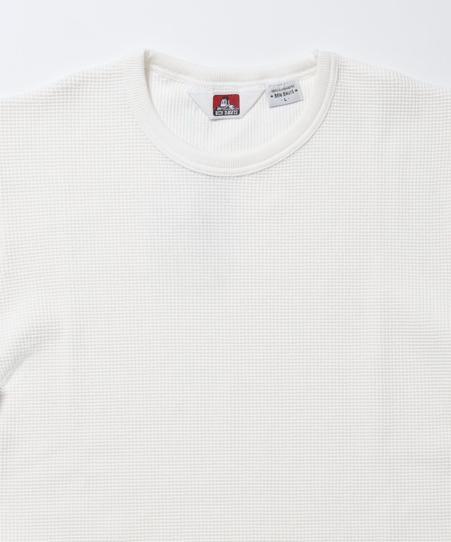 WAFFLE S/S CREW / クルーネック ワッフル オーバーサイズ 半袖 レイヤード ホワイト