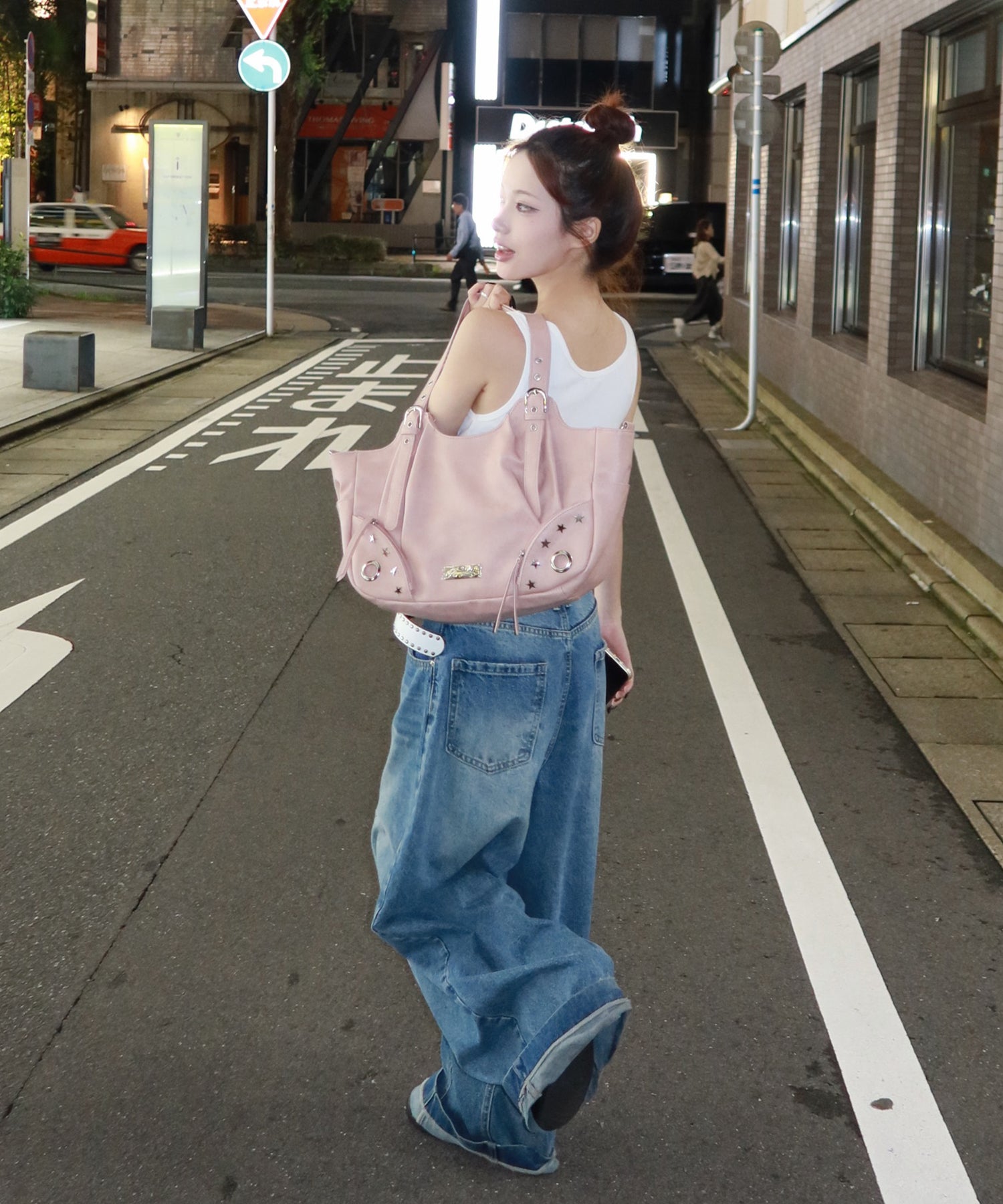 ※WEB限定 / スタースタッズ&ハトメハンドバッグ / sqnz star eyelet bag ピンク