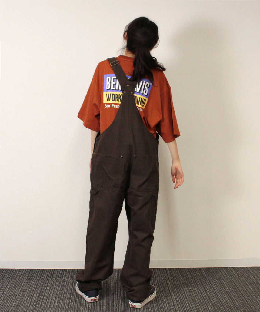 COTTON OVERALL コットンオーバーオール ダークブラウン