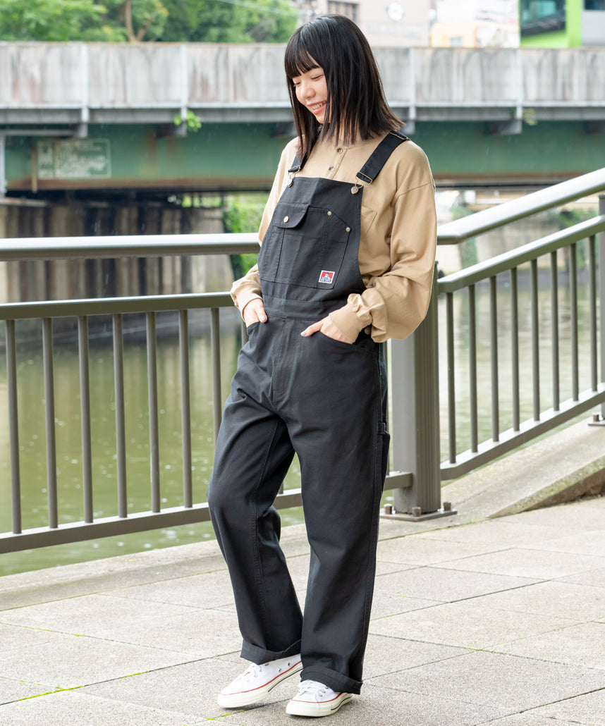 COTTON OVERALL コットンオーバーオール ブラック