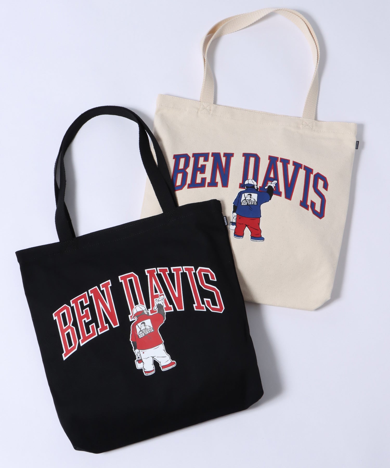 【BEN DAVIS(ベンデイビス)】COLLEGE PRINT TOTE BAG / カレッジプリント トートバッグ 【再入荷】