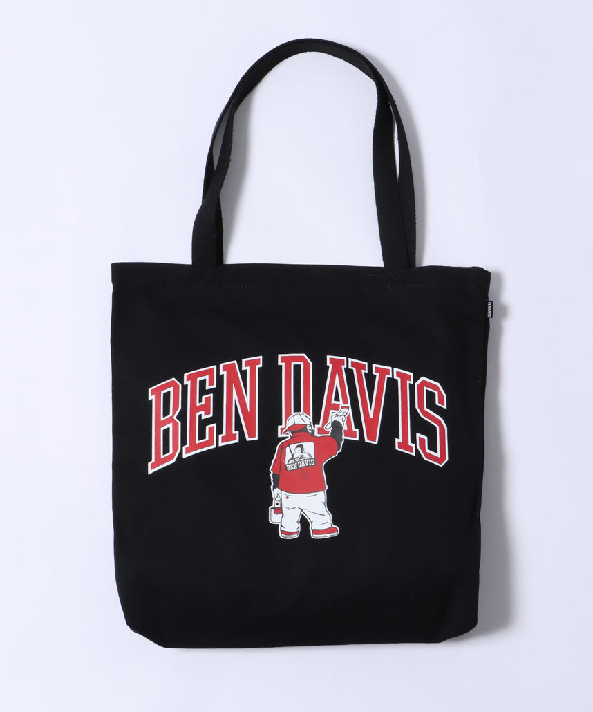 【BEN DAVIS(ベンデイビス)】COLLEGE PRINT TOTE BAG / カレッジプリント トートバッグ 【再入荷】