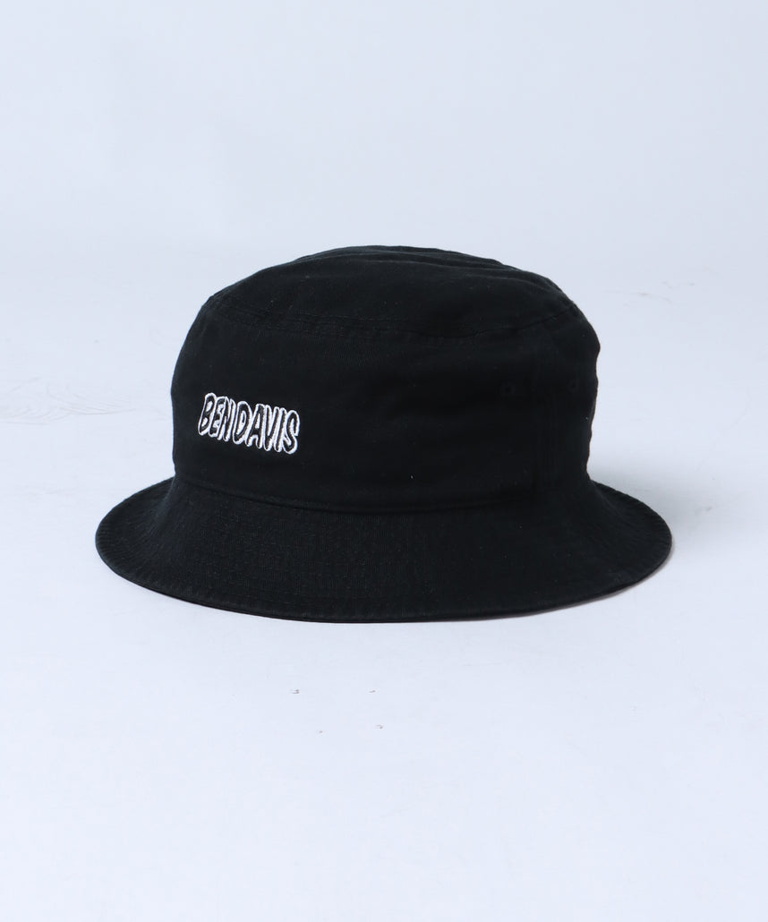 【BEN DAVIS(ベン デイビス)】LOGO BUCKET HAT / ロゴ バケット ハット ブラック
