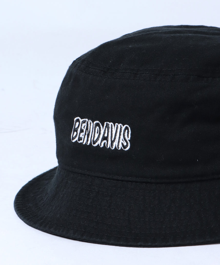 【BEN DAVIS(ベン デイビス)】LOGO BUCKET HAT / ロゴ バケット ハット ブラック
