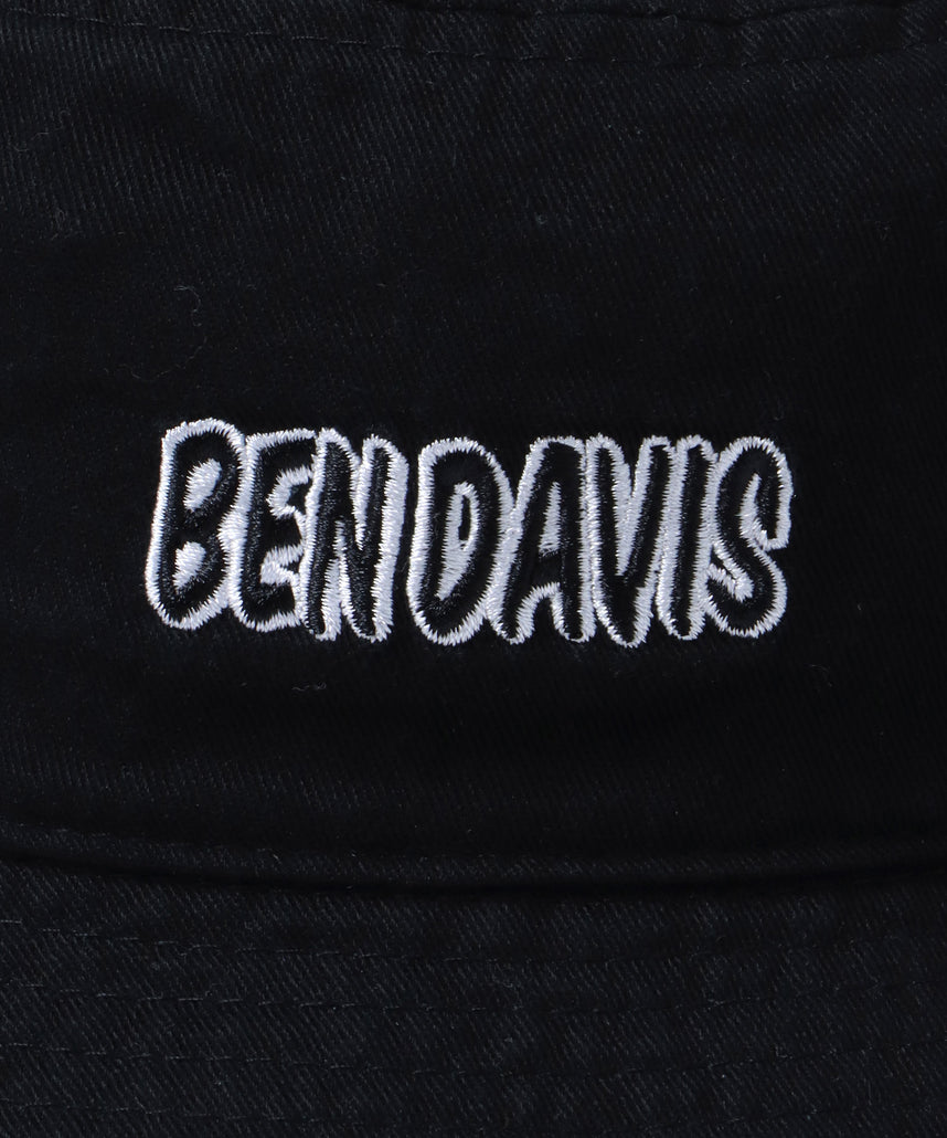 【BEN DAVIS(ベン デイビス)】LOGO BUCKET HAT / ロゴ バケット ハット ブラック