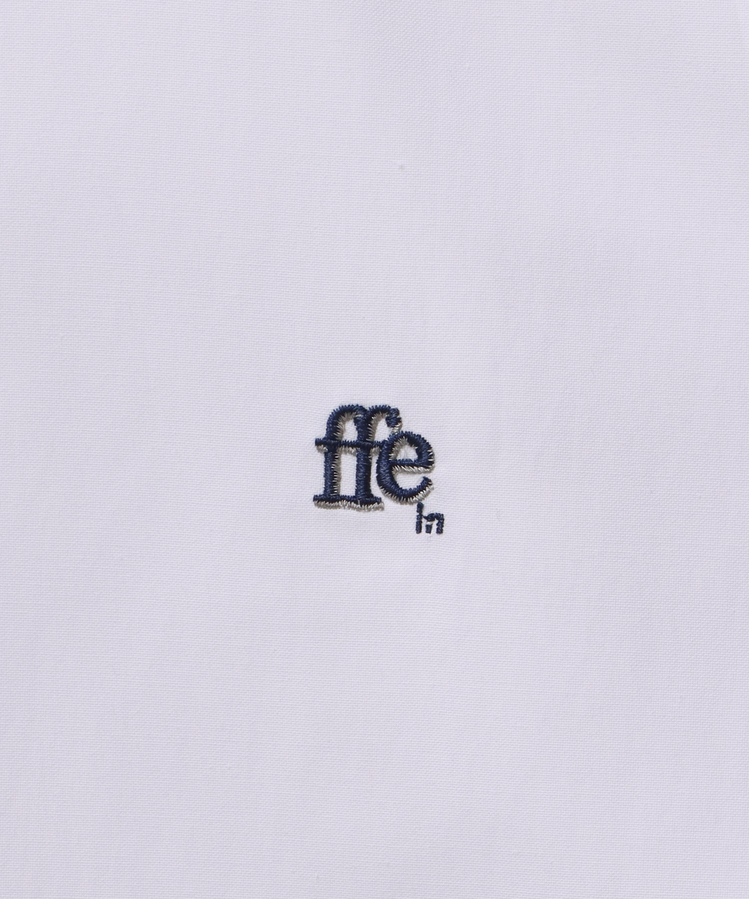 【FFEIN(フェイン)】1PT EMB L/S REGULAR COLLAR BIG SHIRT / ワンポイント 刺繍 長袖 レギュラーカラー ビッグ シャツ ホワイト