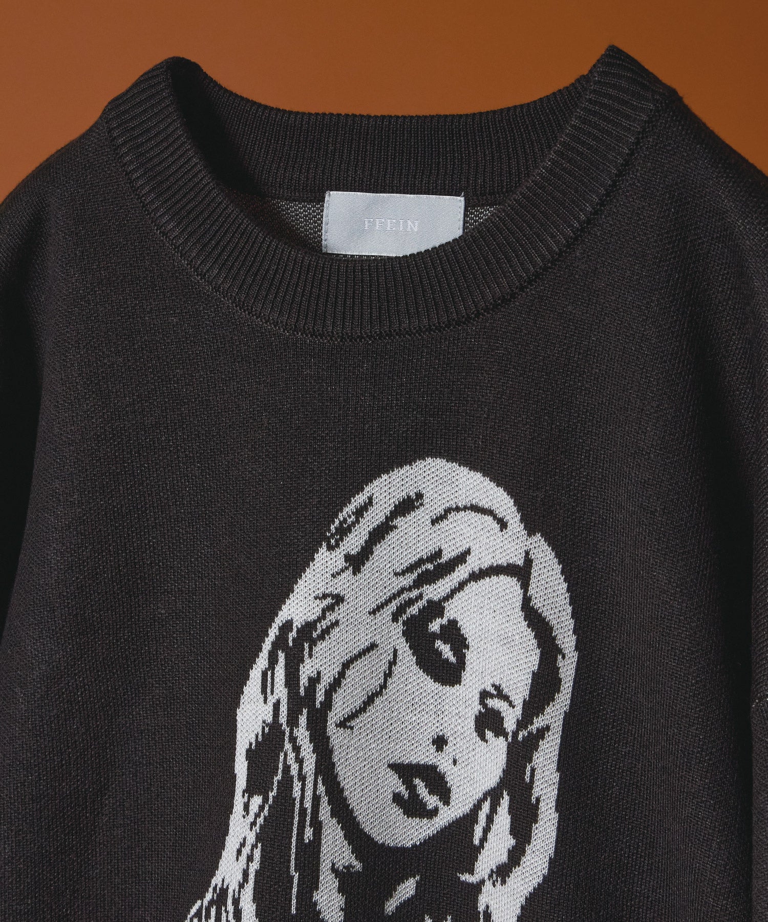 GIRL JQD C/N SPRING SWEATER / 女性 柄 ジャガード ニット ブラック
