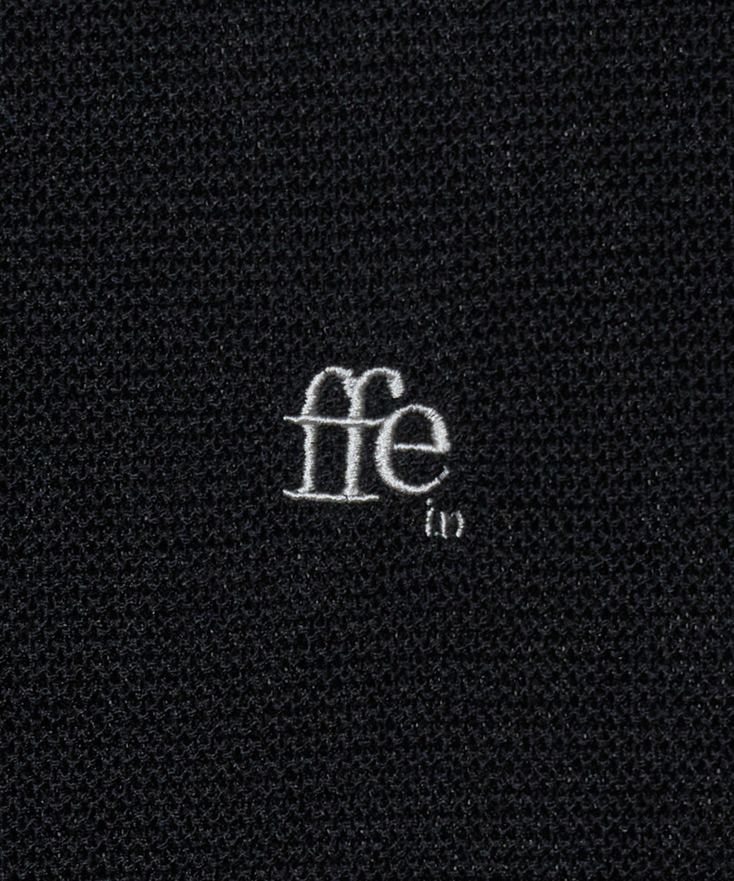【FFEIN(フェイン)】1PT EMB SUMMER KNIT CARDIGAN / ワンポイント 刺繍 パール編み サマーニットカーディガン ブラック