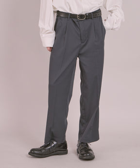 【FFEIN(フェイン)】TR SIDE GATHER ANKLE PANTS / TR サイドギャザー アンクルスラックス チャコール