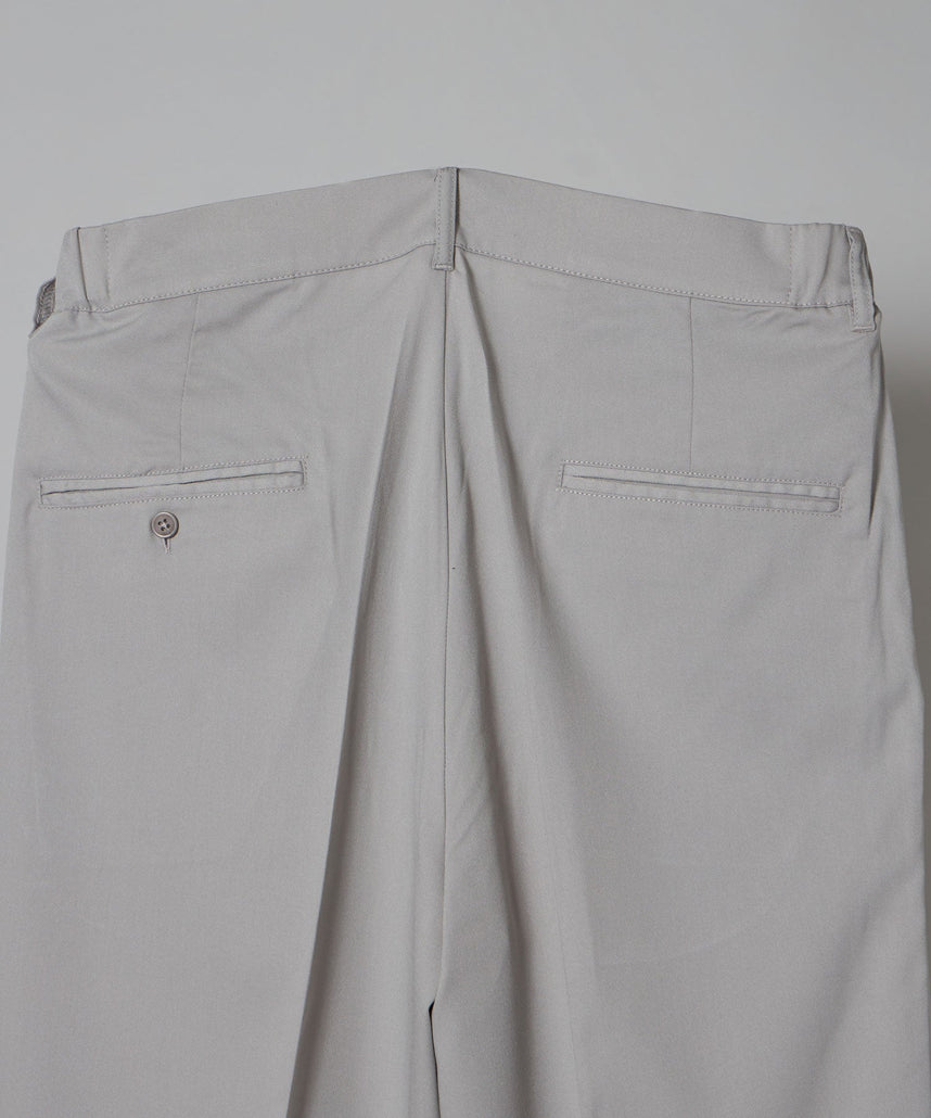 TR SIDE GATHER ANKLE PANTS / TR サイドギャザー アンクルスラックス ライトグレー