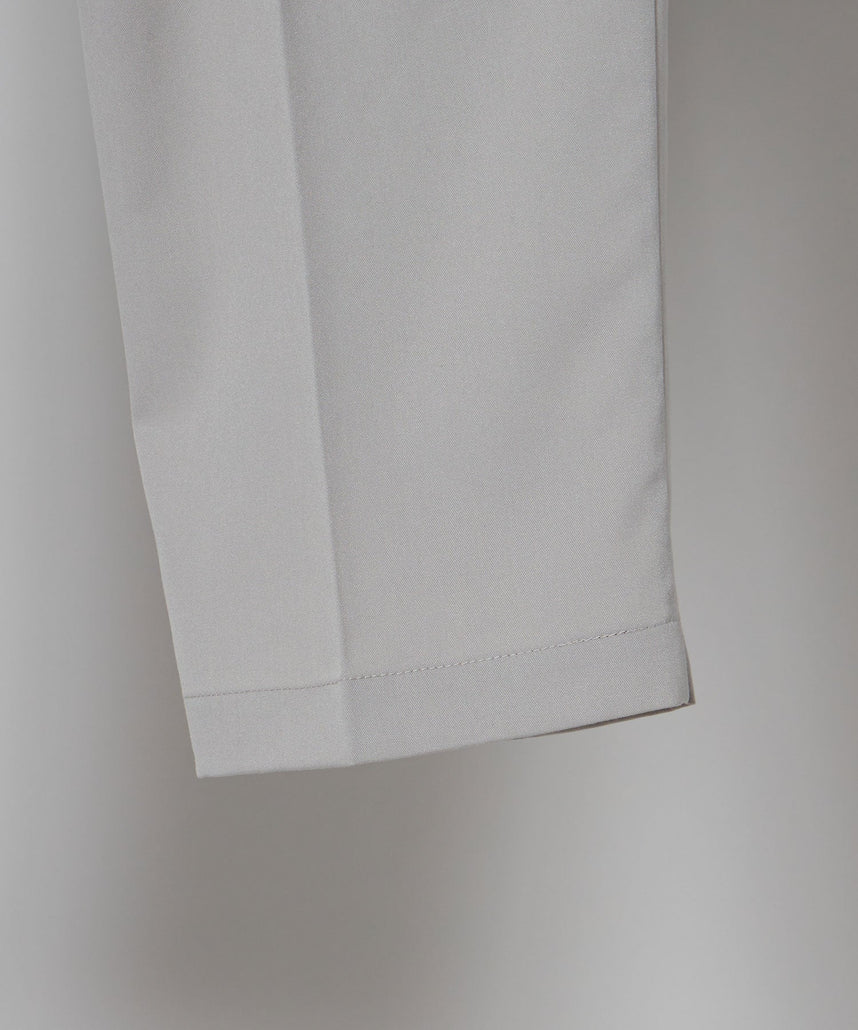 TR SIDE GATHER ANKLE PANTS / TR サイドギャザー アンクルスラックス ライトグレー