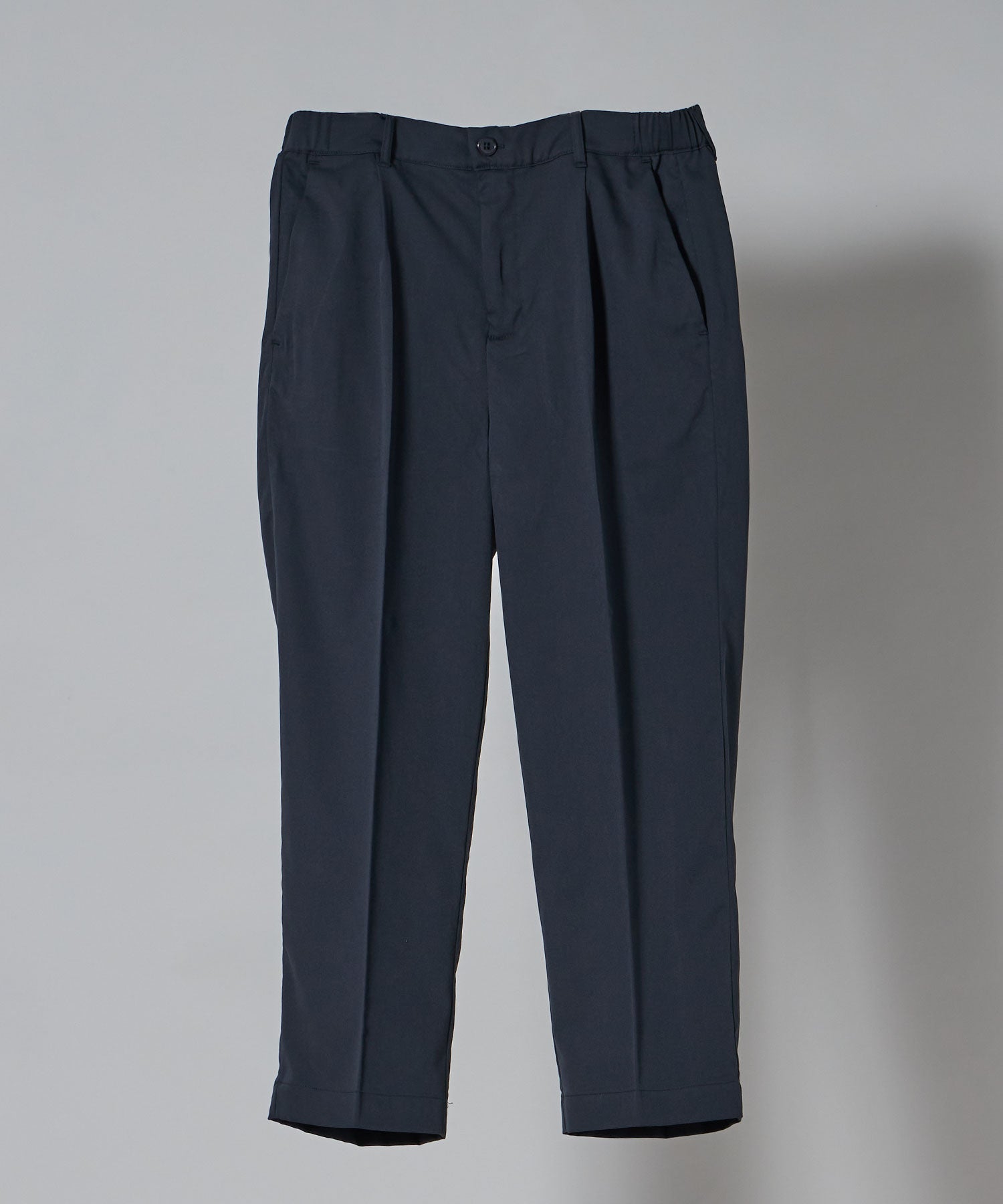 TR SIDE GATHER ANKLE PANTS / TR サイドギャザー アンクルスラックス チャコール