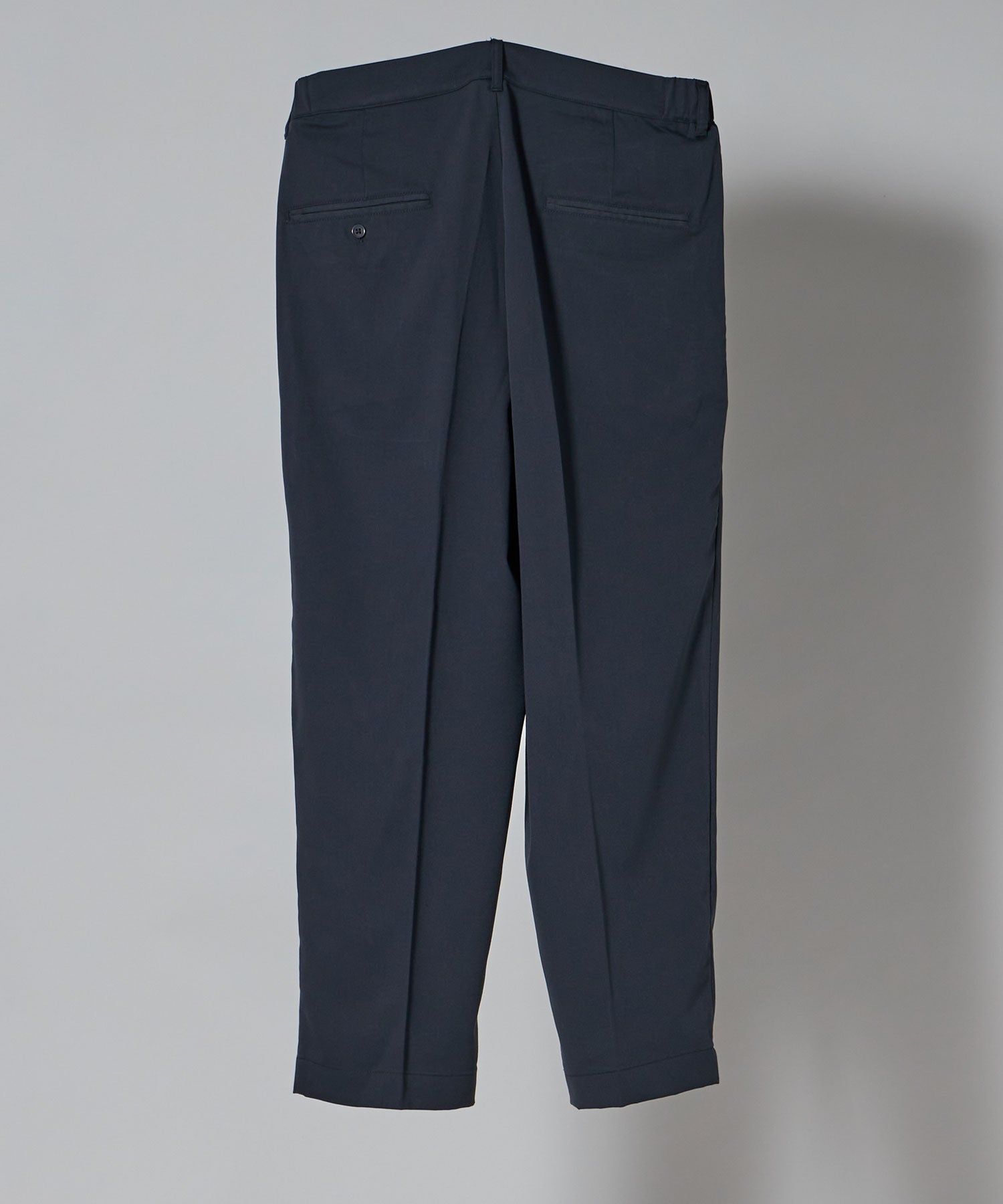 TR SIDE GATHER ANKLE PANTS / TR サイドギャザー アンクルスラックス チャコール