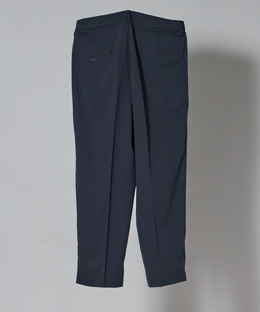 TR SIDE GATHER ANKLE PANTS / TR サイドギャザー アンクルスラックス チャコール