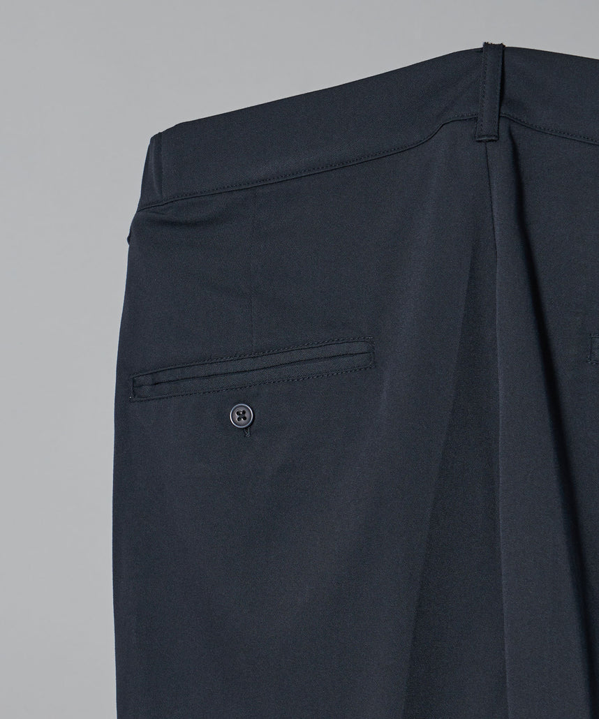 【FFEIN(フェイン)】TR SIDE GATHER ANKLE PANTS / TR サイドギャザー アンクルスラックス チャコール