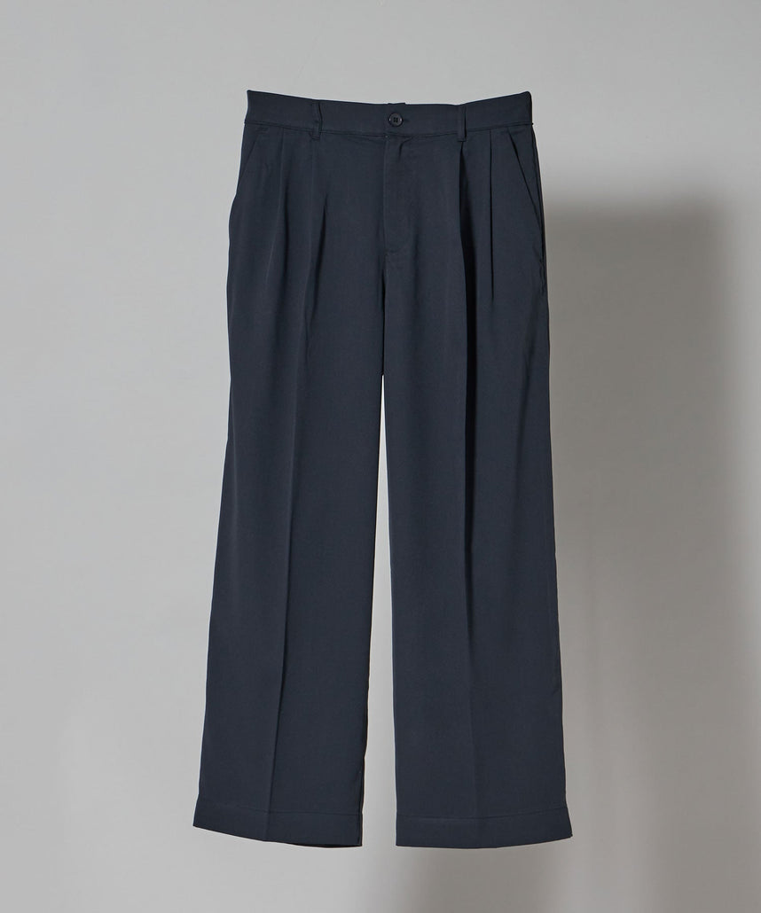 TR LOOSE DESIGN PANTS / TR 2タック ルーズデザイン スラックス チャコール