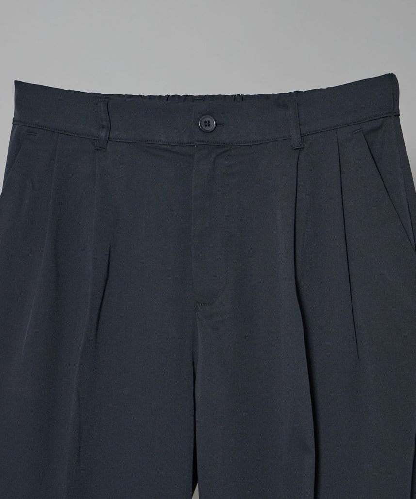TR LOOSE DESIGN PANTS / TR 2タック ルーズデザイン スラックス チャコール