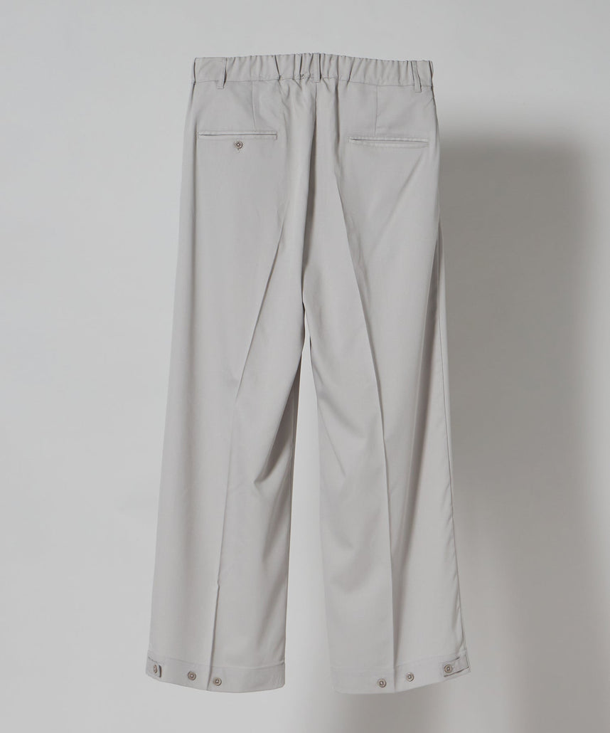 TR LOOSE DESIGN PANTS / TR 2タック ルーズデザイン スラックス ライトグレー